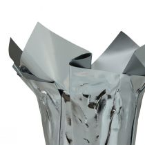 Artikel Plantenbak zilverglans cadeauverpakking Ø5,5cm H6cm 8 st