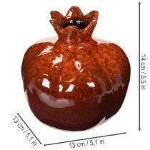 Artikel Keramische granaatappeldecoratie, glanzend, 14 cm