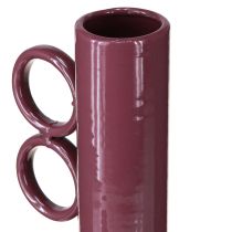 Artikel Moderne, artistieke vaas met een lange hals en ronde handvatten voor stijlvolle interieurs, 24 cm.