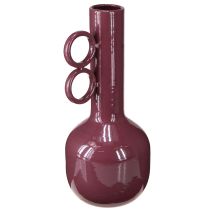 Artikel Moderne, artistieke vaas met een lange hals en ronde handvatten voor stijlvolle interieurs, 24 cm.