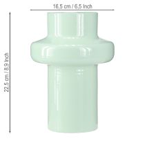 Artikel Vaas Metalen Vaas Decoratie Mintgroen Pastel Ø16.5cm H23.5cm