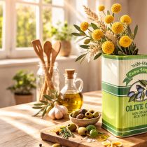 Artikel Olijfolievaas, keramiek, ideaal voor keukendecoratie en een mediterrane tafel, 18 cm