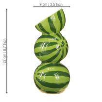 Artikel Vaas watermeloen keramiek vaas zomerdecoratie keramiek H22cm