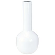 Artikel Moderne decoratieve vaas metalen vaas crème wit Ø10,5cm H25,5cm
