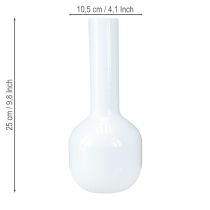 Artikel Moderne decoratieve vaas metalen vaas crème wit Ø10,5cm H25,5cm