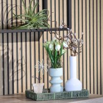 Artikel Moderne decoratieve vaas metalen vaas crème wit Ø10,5cm H25,5cm