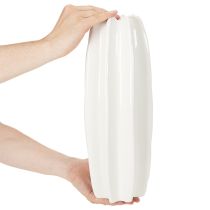 Artikel Geribbelde vaas, moderne keramische vaas voor droogbloemen, 40 cm
