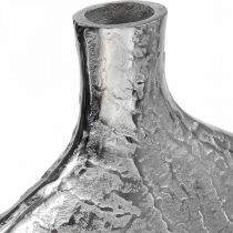 Artikel Decoratieve vaas metaal gehamerd bloemenvaas zilver 33x8x36cm