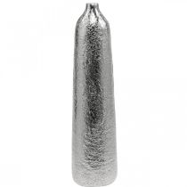 Artikel Decoratieve vaas metaal gehamerd bloemenvaas zilver Ø9,5cm H41cm