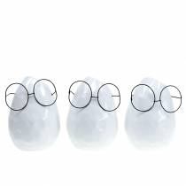 Artikel Vaas met glaasjes Paasdecoratie keramiek wit Ø8,5cm H13cm 3 st