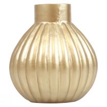 Vaas goudkleurige glazen vaas bolvormige decoratieve vaas glas Ø10,5cm H11,5cm