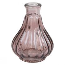 Artikel Vaas roze glazen vaas bolvormige decoratieve vaas glas Ø8,5cm H11,5cm