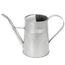 Artikel Gegalvaniseerde decoratieve gieter, metaal, grijs, vintage look, 1,7 liter, 23 cm hoog, voor stijlvolle bloemdecoraties en plantenbakken.