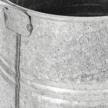Artikel Gegalvaniseerde decoratieve gieter, metaal, grijs, vintage look, 1,7 liter, 23 cm hoog, voor stijlvolle bloemdecoraties en plantenbakken.