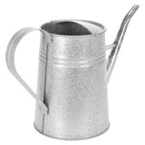 Artikel Gegalvaniseerde decoratieve gieter, metaal, grijs, vintage look, 1,7 liter, 23 cm hoog, voor stijlvolle bloemdecoraties en plantenbakken.