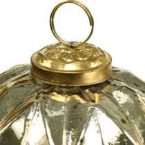 Artikel Vintage kerstballen glas met patroon Ø10,5cm 3st