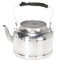 Artikel Vintage decoratieve theepot/plantenbak, metaal met zinklook, Ø19cm H15cm