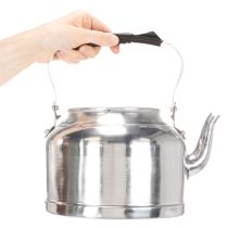 Artikel Vintage decoratieve theepot/plantenbak, metaal met zinklook, Ø19cm H15cm