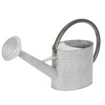 Artikel Vintage metalen gieter, zilvergrijs, stijlvolle tuindecoratie, bloemenvaas, L53cm H29cm