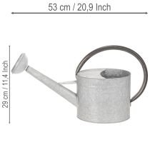 Artikel Vintage metalen gieter, zilvergrijs, stijlvolle tuindecoratie, bloemenvaas, L53cm H29cm