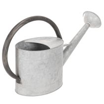 Artikel Vintage metalen gieter, zilvergrijs, stijlvolle tuindecoratie, bloemenvaas, L53cm H29cm