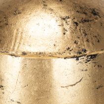 Artikel Vintage bel goud met zwart fluwelen lint H15cm