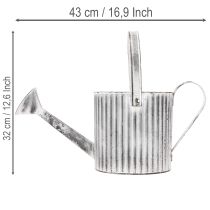 Artikel Vintage plantenpot Ø17cm, decoratieve gieter, metalen plantenpot in shabby chic stijl