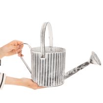 Artikel Vintage plantenpot Ø17cm, decoratieve gieter, metalen plantenpot in shabby chic stijl