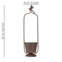 Artikel Vintage plantenbak met trellis libelle metaal Ø16/H62cm