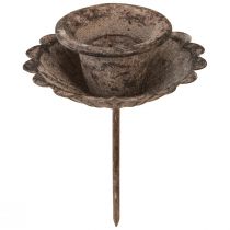 Artikel Vintage puntkaarshouder om in te steken Ø8,5cm H11,5cm 4st