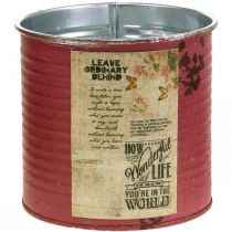 Artikel Vintage plantenbak sierdoos paars metaal zomerdecoratie Ø11cm H10.5cm