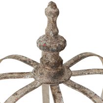 Artikel Vintage Lantaarn Kroon Metaal met Glas Grijs Ø14cm H18.5cm