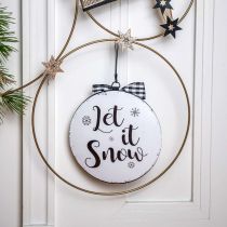 Artikel Decoratieve hanger kerstboombol metaal vintage Ø15cm 3st