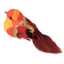 Artikel Kunstmatige vogel met draad om mee te knutselen, kleurrijke decoratie voor elk seizoen, 8 cm, 12 stuks