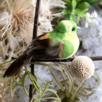 Artikel Kunstmatige vogel met draad om mee te knutselen, kleurrijke decoratie voor elk seizoen, 8 cm, 12 stuks