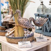 Houten Vogel Sculptuur Badkamer Decor Watervogel H22cm
