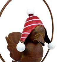Artikel Vogel in ring als voedselhanger Ø12,5cm L45cm 2st
