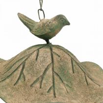 Vogelbad hangend metaal vogelbad tuin antiek look H28cm