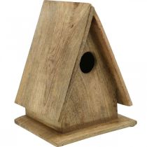 Artikel Decoratief vogelhuisje, nestkast voor staand natuurlijk hout H21cm