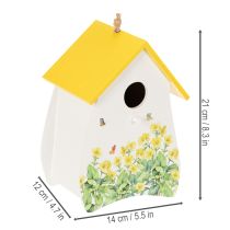 Artikel Decoratief vogelhuisje met bloemenpatroon voor binnen en op het balkon, 21 cm