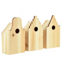 Vogelhuisje Houten Broedbak Pimpelmees Spar H22,5cm 3st