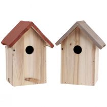 Artikel Houten vogelhuisje nestkast naturel bruin/beige 23cm 1st