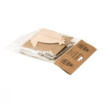 Artikel Honingraat kip tafeldecoratie Pasen wit oranje 11×6,5×12cm 6st