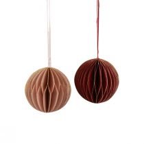 Artikel Honingraatballen Honingraatballen Bordeaux Roze Glitter Ø7cm 4 st