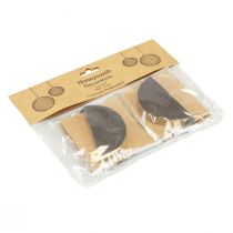 Artikel Honingraatballen Kersthoningraatballen zwart goud Ø8cm 4st