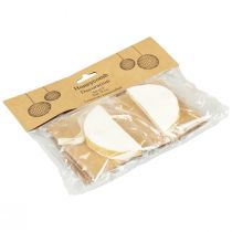 Artikel Honingraatbolletjes honingraatbolletjes Kerst wit glitter Ø8cm 4st