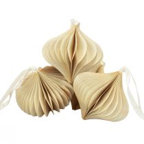 Artikel Honingraatbolletjes honingraatbolletjes ui crème wit goud Ø8cm 4 stuks