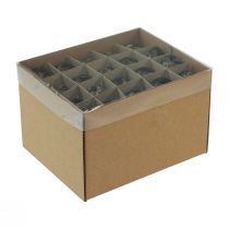 Artikel Decoratie in de vorm van een kwartelei, zwart, leeg, 3 cm, lentedecoratie, natuurlijke decoratie, 50 stuks