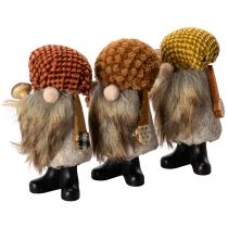 Artikel Kabouterfiguurtje met baard en puntmuts, 10 cm, 3 stuks