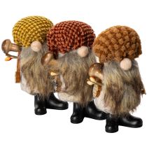 Artikel Kabouterfiguurtje met baard en puntmuts, 10 cm, 3 stuks